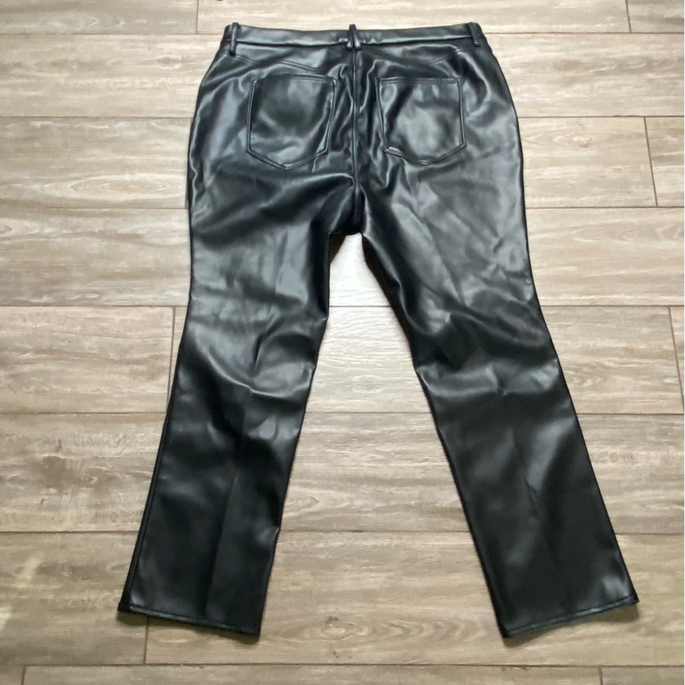 Good American 20 Black Faux Leather Pants - Picture 9 of 13